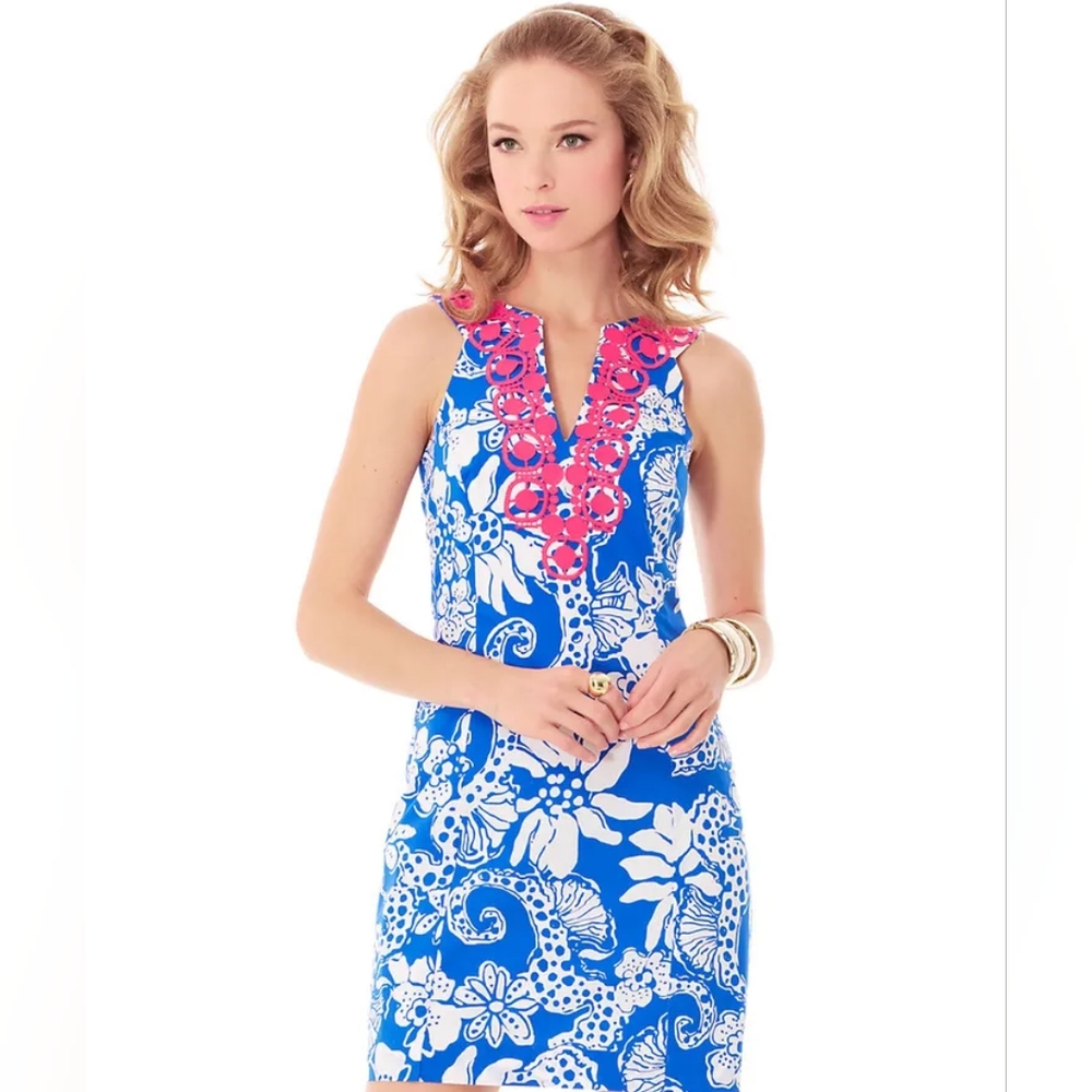 Lilly Pulitzer Augusta Blue Seahorse Dress